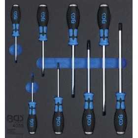Insert de servante d'atelier 2/3 : Tournevis Ã  fente et cruciformes 8 piÃ¨ces