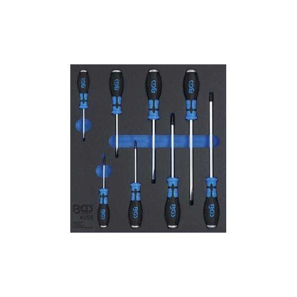 Insert de servante d'atelier 2/3 : Tournevis Ã  fente et cruciformes 8 piÃ¨ces