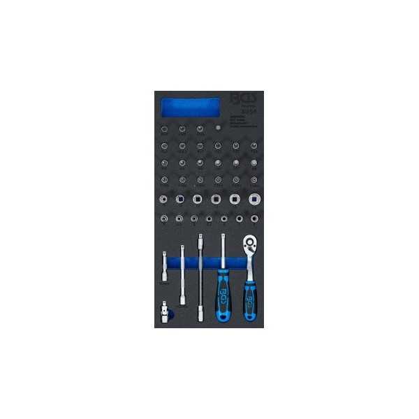 Insert de servante d'atelier 1/3 : Jeu de clÃ© Ã  douilles 6 3 mm 1/4 41 piÃ¨ces