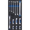 Insert de servante d'atelier 1/3 : Jeu de douilles de clÃ© polygonale ouverte et clÃ© spÃ©ciale 10 mm 3/8" 13 piÃ¨ces