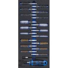 Insert de servante d'atelier 1/3 : Assortiment de brosses 20 piÃ¨ces