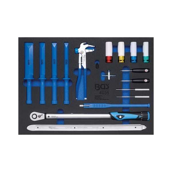 Insert de servante d'atelier 3/3 : Outils spÃ©ciaux pour le service des pneus 18 piÃ¨ces