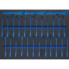 Insert de servante d'atelier 3/3 : Jeu de coins nylon pour garnitures et grattoirs 27 piÃ¨ces