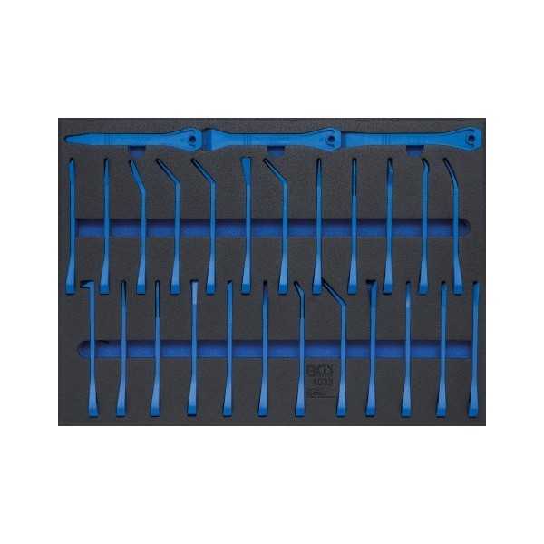 Insert de servante d'atelier 3/3 : Jeu de coins nylon pour garnitures et grattoirs 27 piÃ¨ces