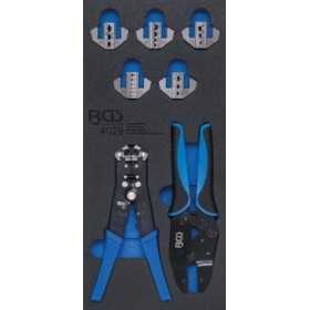 Insert de servante d'atelier 1/3 : Pince Ã  sertir et Ã  dÃ©nuder 7 piÃ¨ces