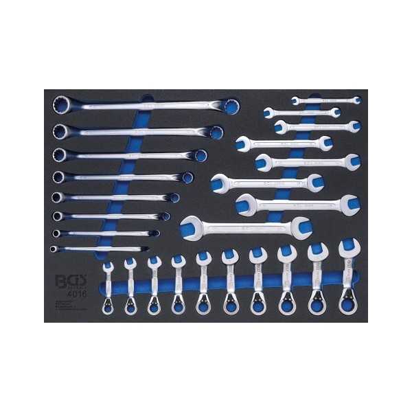 Insert de servante d'atelier 3/3 : ClÃ©s mixtes clÃ©s polygonale double clÃ©s mixtes Ã  cliquet 26 piÃ¨ces