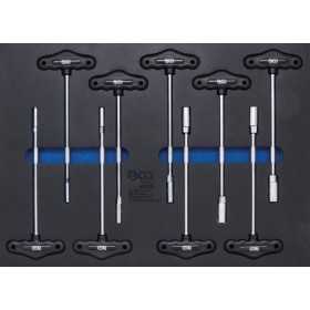 Insert de servante d'atelier 3/3 : Jeu de clÃ©s Ã  douille poignÃ©e T 9 piÃ¨ces