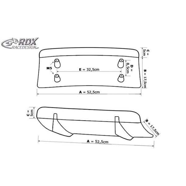 RDX Diffuseur arrière U DIFF Universal | RDX | Diffuseur Arrière