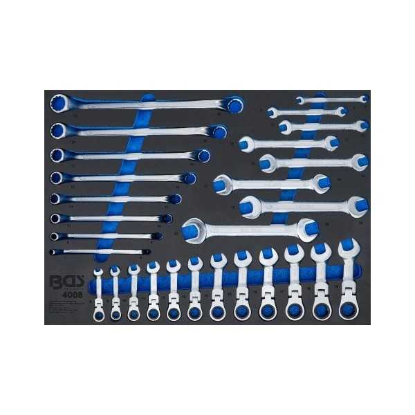 Insert de servante d'atelier 3/3 : ClÃ©s mixtes clÃ©s polygonale double clÃ©s mixtes Ã  cliquet pliable 28 piÃ¨ces