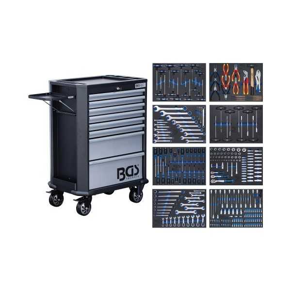 Servante d'atelier 8 tiroirs avec 299 outils