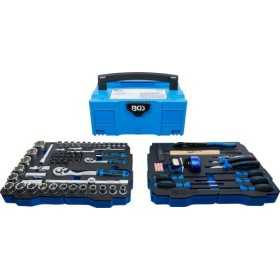 Jeux de douilles marteaux pinces tournevis 6 3 mm 1/4" / 12 5 mm 1/2" BGS systainerÂ® 77 piÃ¨ces