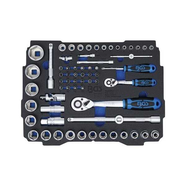Insert pour Art BOXSYS1 2 : Jeu de douilles 6 3 mm 1/4" / 12 5 mm 1/2" BGS systainerÂ® 65 piÃ¨ces