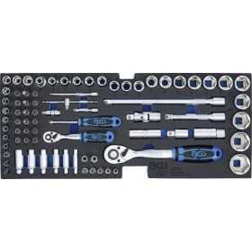 Insert pour art 3312 : Jeu de douilles 12 5 mm 1/2" + 6 3 mm 1/4" 77 piÃ¨ces