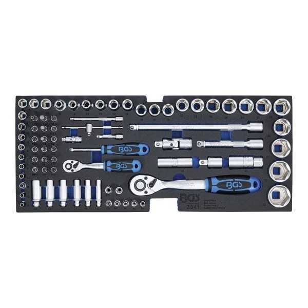 Insert pour art 3312 : Jeu de douilles 12 5 mm 1/2" + 6 3 mm 1/4" 77 piÃ¨ces