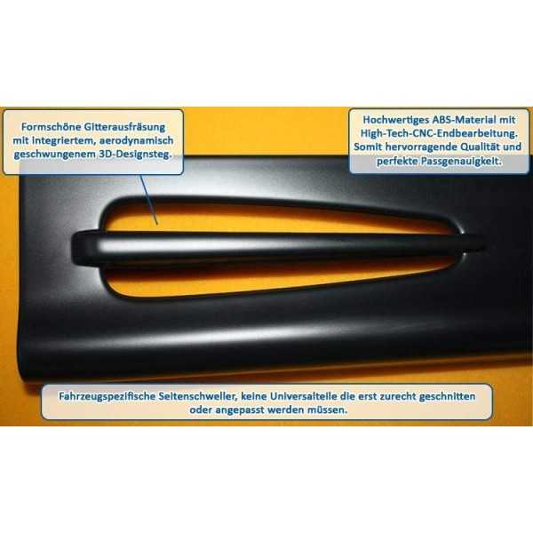 Schidekirts RDX pour Opel Astra H 4 5 portes "GT4" | RDX | Bas de C...