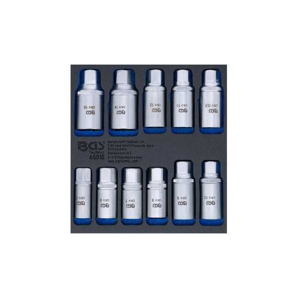 Insert de servante d'atelier 1/6 : Jeu dâ€™extracteurs de goujon 5 16 mm 11 piÃ¨ces