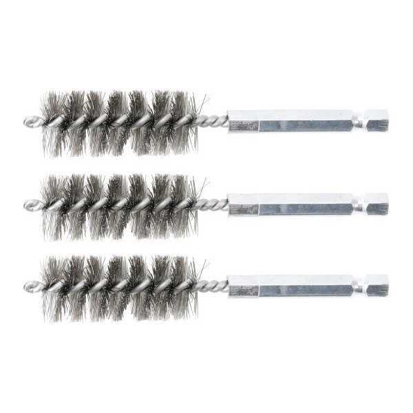 Brosse en acier 18 mm 6 3 mm 1/4" 3 piÃ¨ces