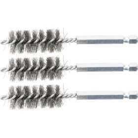 Brosse en acier 17 mm 6 3 mm 1/4" 3 piÃ¨ces