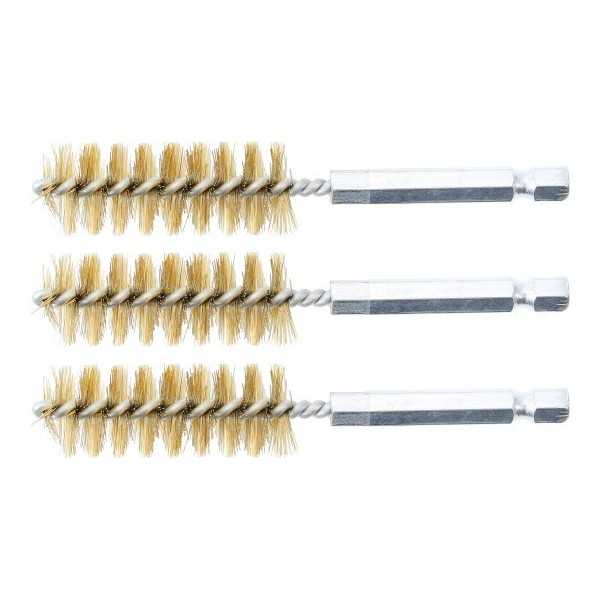 Brosse en laiton 17 mm 6 3 mm 1/4" 3 piÃ¨ces