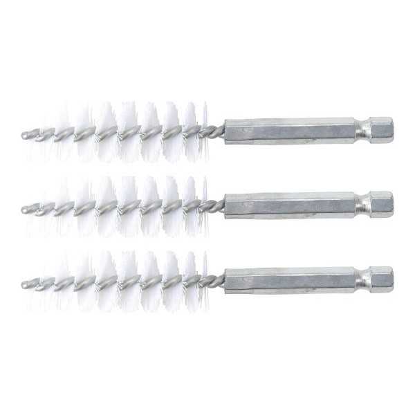 Brosse plate Nylon 16 mm 6 3 mm 1/4" 3 piÃ¨ces