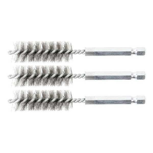 Brosse en acier 15 mm 6 3 mm 1/4" 3 piÃ¨ces