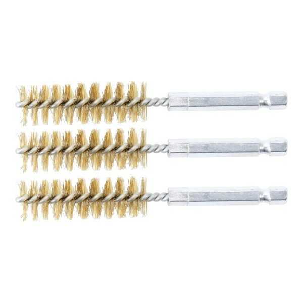 Brosse en laiton 15 mm 6 3 mm 1/4" 3 piÃ¨ces