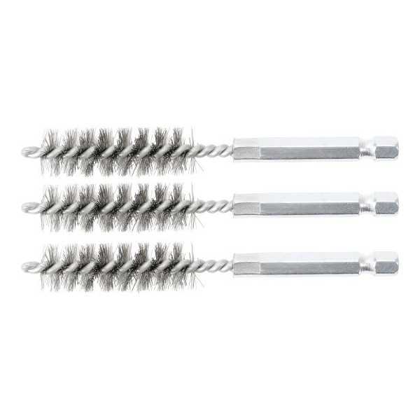 Brosse en acier 13 mm 6 3 mm 1/4" 3 piÃ¨ces