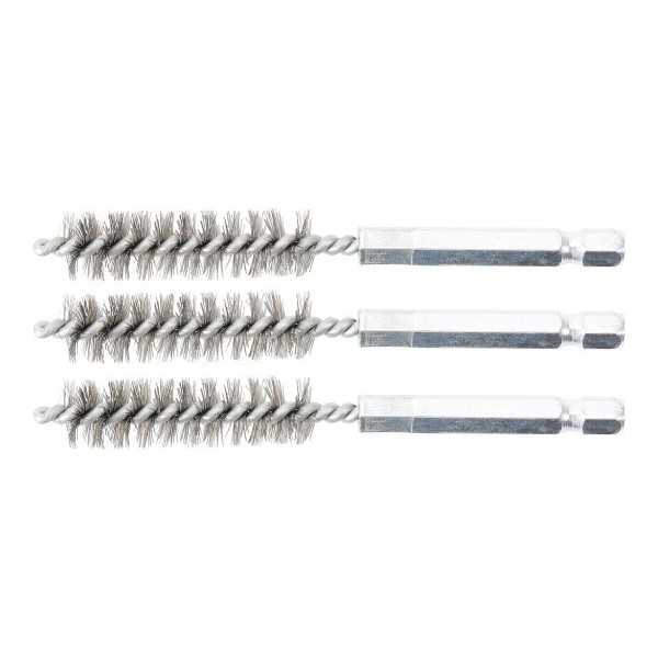 Brosse en acier 12 mm 6 3 mm 1/4" 3 piÃ¨ces