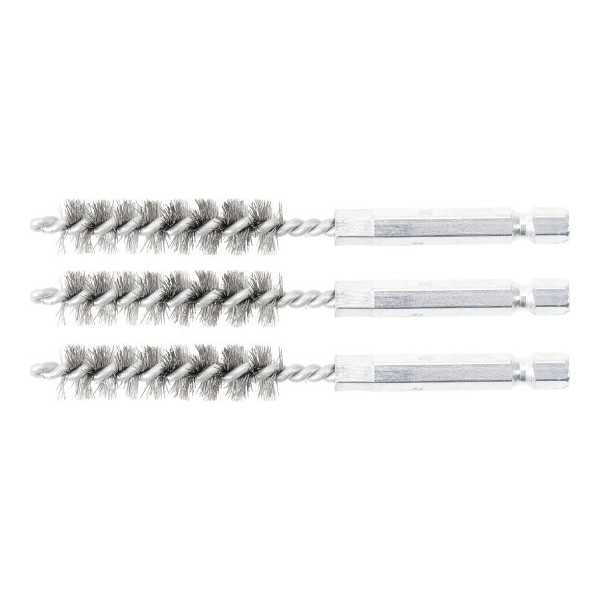 Brosse en acier 11 mm 6 3 mm 1/4" 3 piÃ¨ces