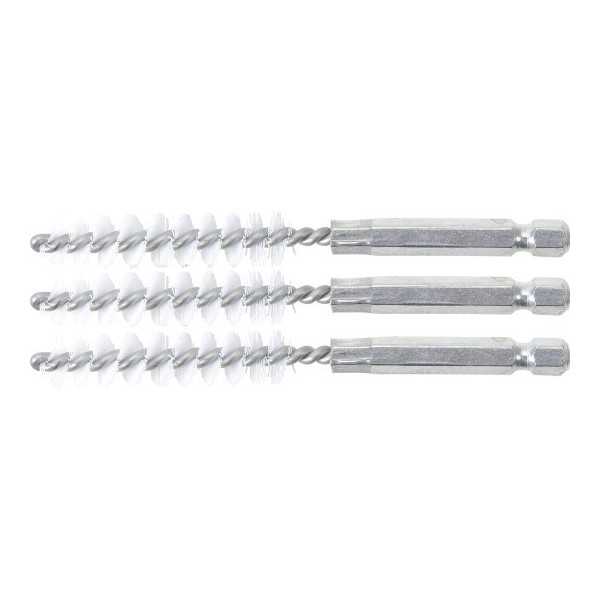 Brosse plate Nylon 10 mm 6 3 mm 1/4" 3 piÃ¨ces