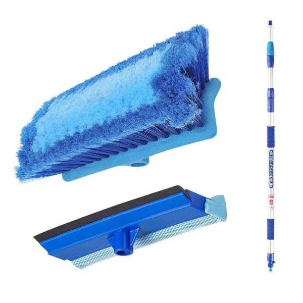 Brosse de lavage Heavy Duty manche tÃ©lescopique 3 mÃ¨tres
