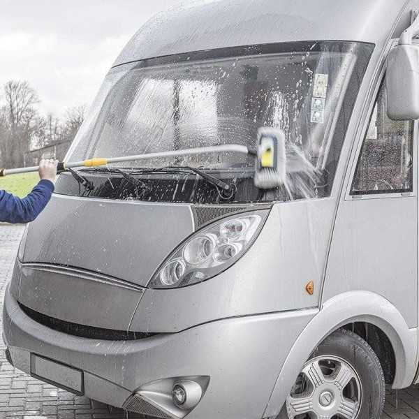 Brosse de lavage 3D avec réservoir de shampooing manche télescopiqu...