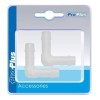 Raccord L pour circuit d'eau 8mm 2 piÃ¨ces dans blister