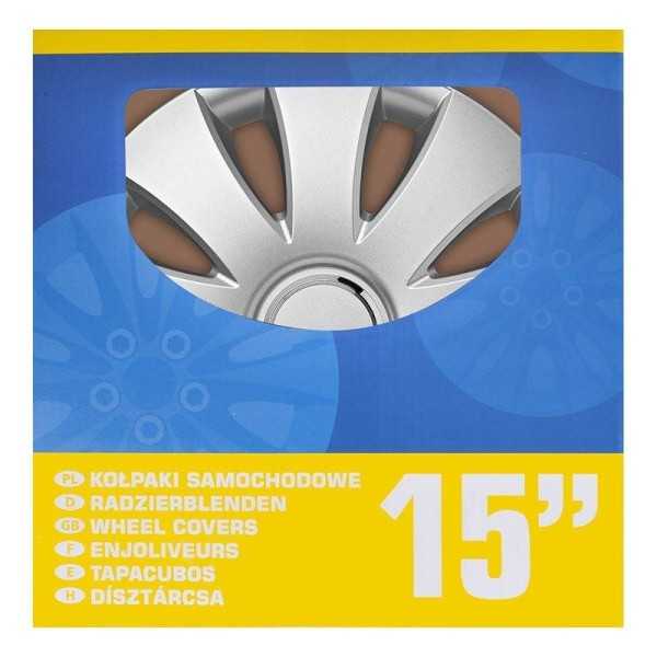 Jeu d'enjoliveurs de roues Aura 15 pouces 4 piÃ¨ces en boÃ®te vitrine