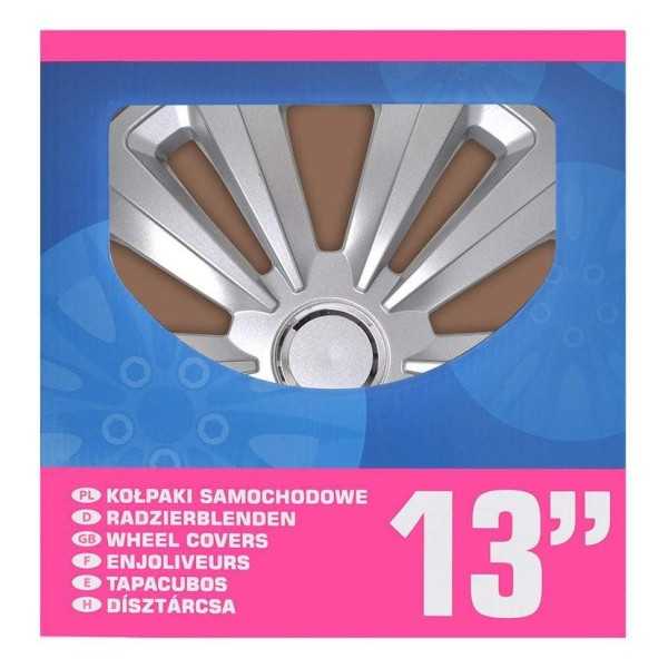 Jeu d'enjoliveurs de roues Terra 13 pouces 4 piÃ¨ces en boÃ®te vitrine