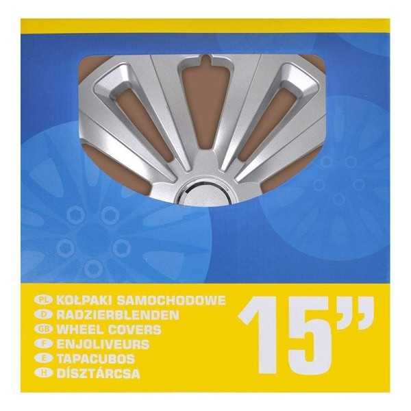 Jeu d'enjoliveurs de roues Terra 15 pouces 4 piÃ¨ces en boÃ®te vitrine