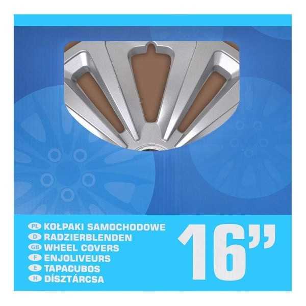 Jeu d'enjoliveurs de roues Terra 16 pouces 4 piÃ¨ces en boÃ®te vitrine