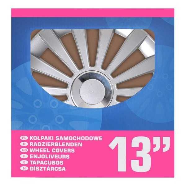 Jeu d'enjoliveurs de roues Meridian 13 pouces 4 piÃ¨ces en boÃ®te vitrine