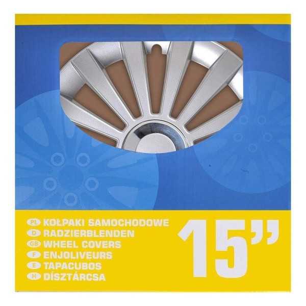 Jeu d'enjoliveurs de roues Meridian 15 pouces 4 piÃ¨ces en boÃ®te vitrine