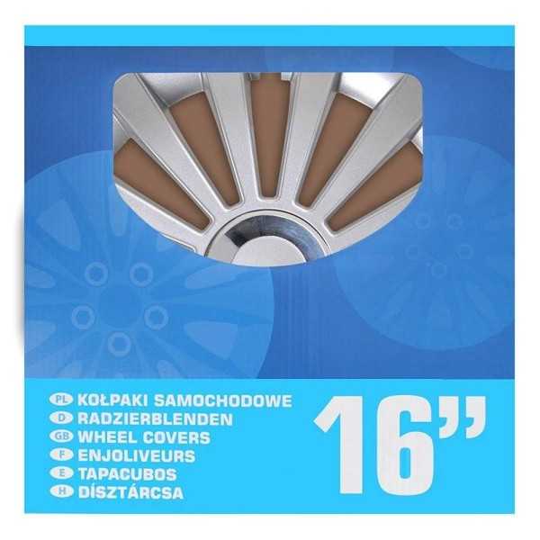 Jeu d'enjoliveurs de roues Meridian 16 pouces 4 piÃ¨ces en boÃ®te vitrine