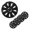 Jeu d'enjoliveurs de roues Aura noir 15 pouces 4 pièces en boîte vi...