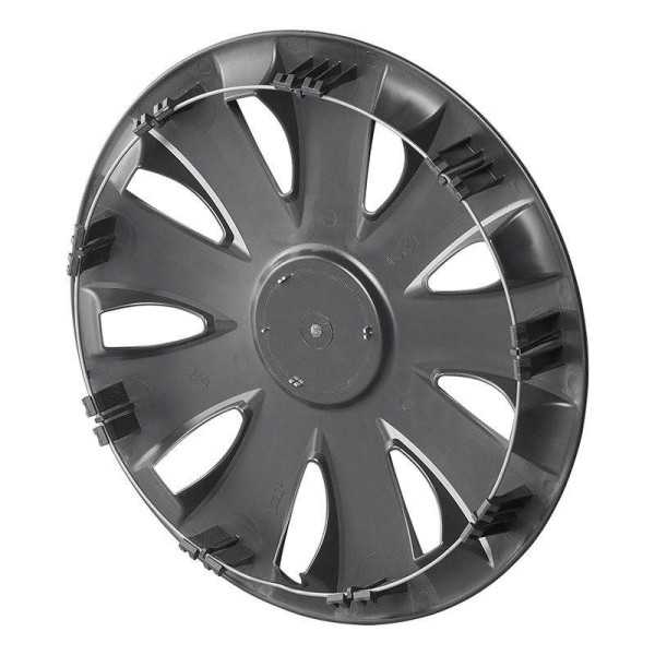 Jeu d'enjoliveurs de roues Aura noir 15 pouces 4 pièces en boîte vi...