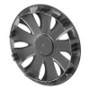 Jeu d'enjoliveurs de roues Aura noir 15 pouces 4 pièces en boîte vi...