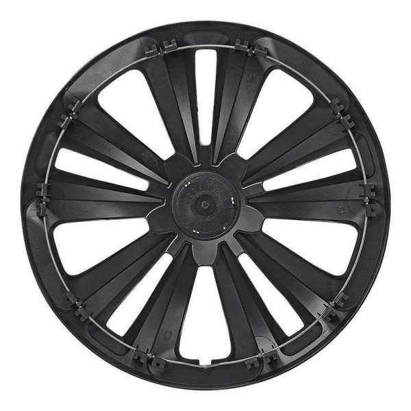 Jeu d'enjoliveurs de roues Terra argent noir 13 pouces 4 pièces en ...