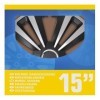 Jeu d'enjoliveurs de roues Terra argent noir 15 pouces 4 piÃ¨ces en boÃ®te vitrine