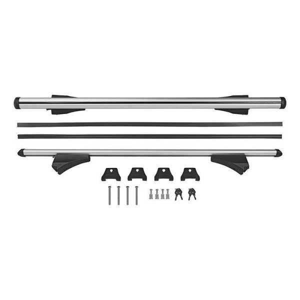 Barres de toit pour rails de toit fermés 120cm aluminium 75kg | Pro...