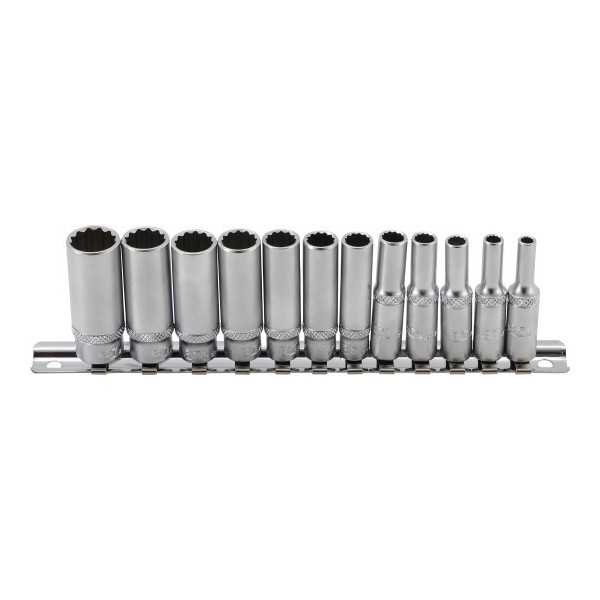 Jeu de douilles douze pans longues 6 3 mm 1/4" en pouces 12 piÃ¨ces