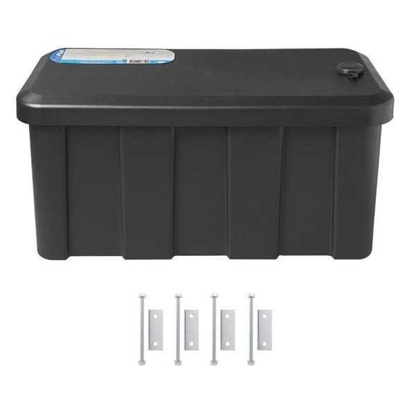 Coffre de rangement pour remorque en plastique 25L 565 x 245 x 290m...