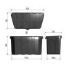 Coffre de rangement pour remorque en plastique 320x630xH355mm excl....