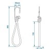 Crochet métal avec boucle élastique pour filet couvre remorque tent...